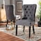 Baxton Studio Remy Grey Velvet Espresso Finished 2-Piece Wood Dining Chair Set 162-10460 - alternate 7
